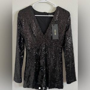 Do + Be black sequin romper. New with tags! Never worn! Fits true to size!